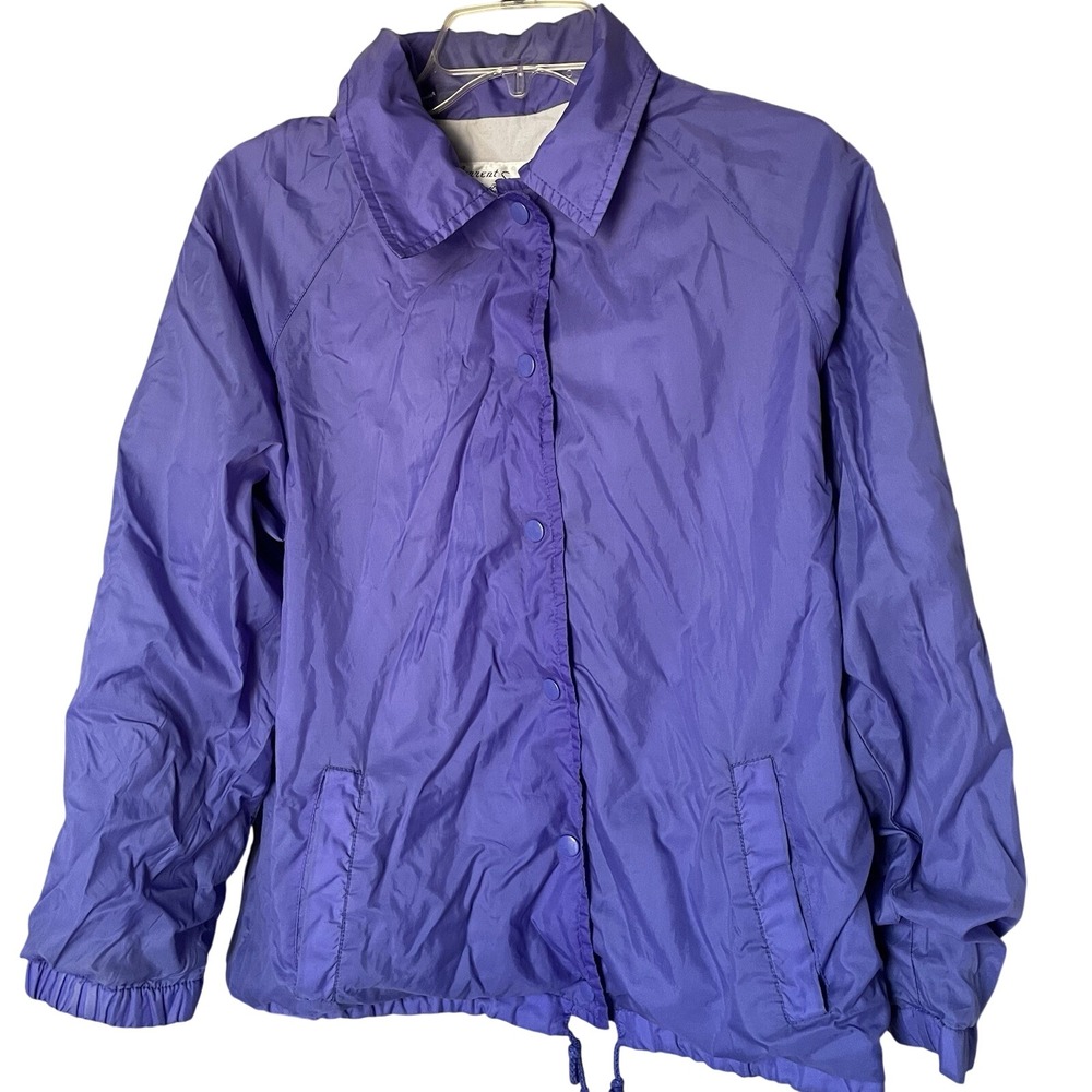 Vintage 90s‎ Purple Windbreaker Jacket, M
